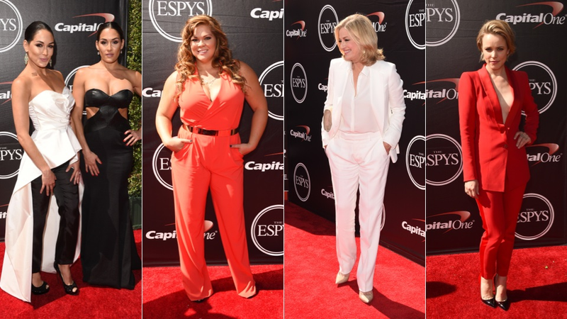 Illustration for article titled Sparkles, Lace & a Whole Lotta Muscle On the ESPYs Red Carpet